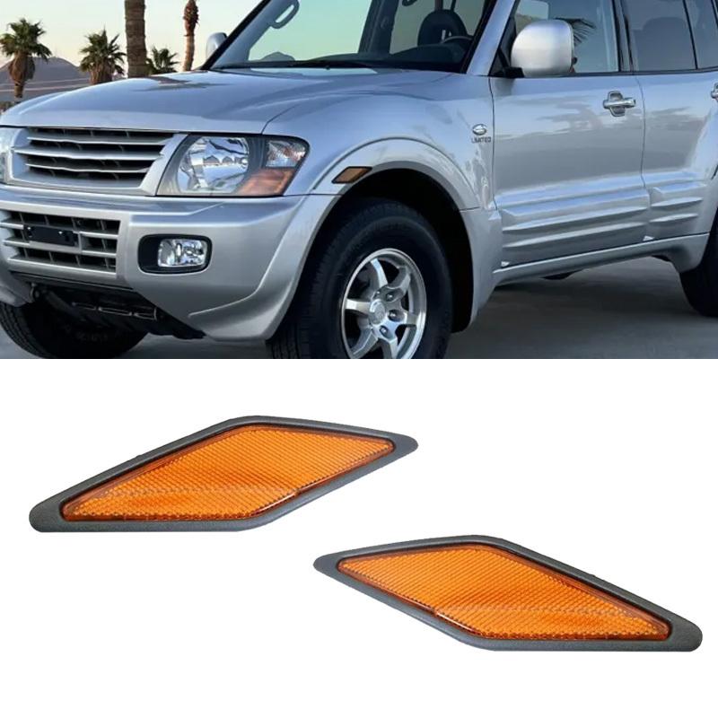For Mitsubishi Pajero Montero V75W 2000 2001-2003 Car Front Side Reflector Indicator Lamp Turn Signal Light MR495067 MR495068