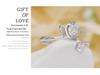 Korean Style Fresh Zircon Crown Heart Open Ring - S925 Sterling Silver