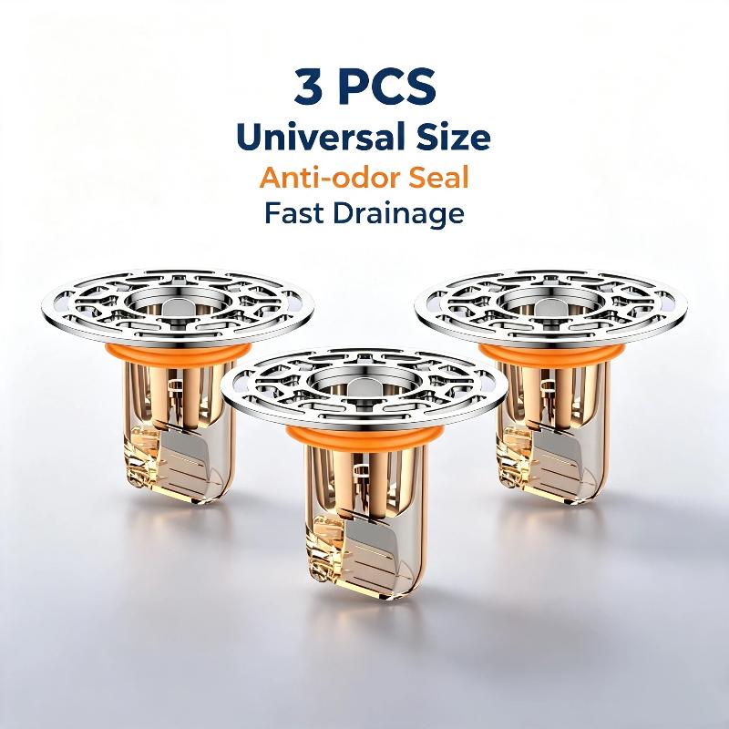 Stainless Steel Universal Floor Drain Core Odor Proof Anti Clog Filter For Bathroom Shower Kitchen Use