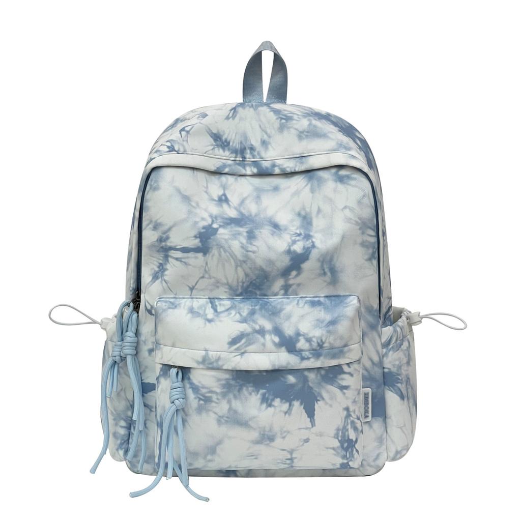 Schoolbag schoolbag female high school student junior high school student Korean version personalized tie-dye backpack large capacity primary