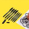 5 pieces, double-headed marker, back to school, school supplies, cute stationery, school colors, marker, stationery, writing pen