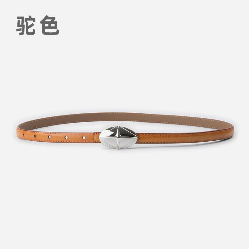 Leder Damen Feiner Gürtel Rindsleder Damen Einfacher Hong Kong Stil Mädchengürtel