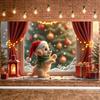 Christmas Banner Gift Box Pattern Christmas Party Banner Pet Christmas Banner Pet Theme For Home Decoration Holiday Celebration