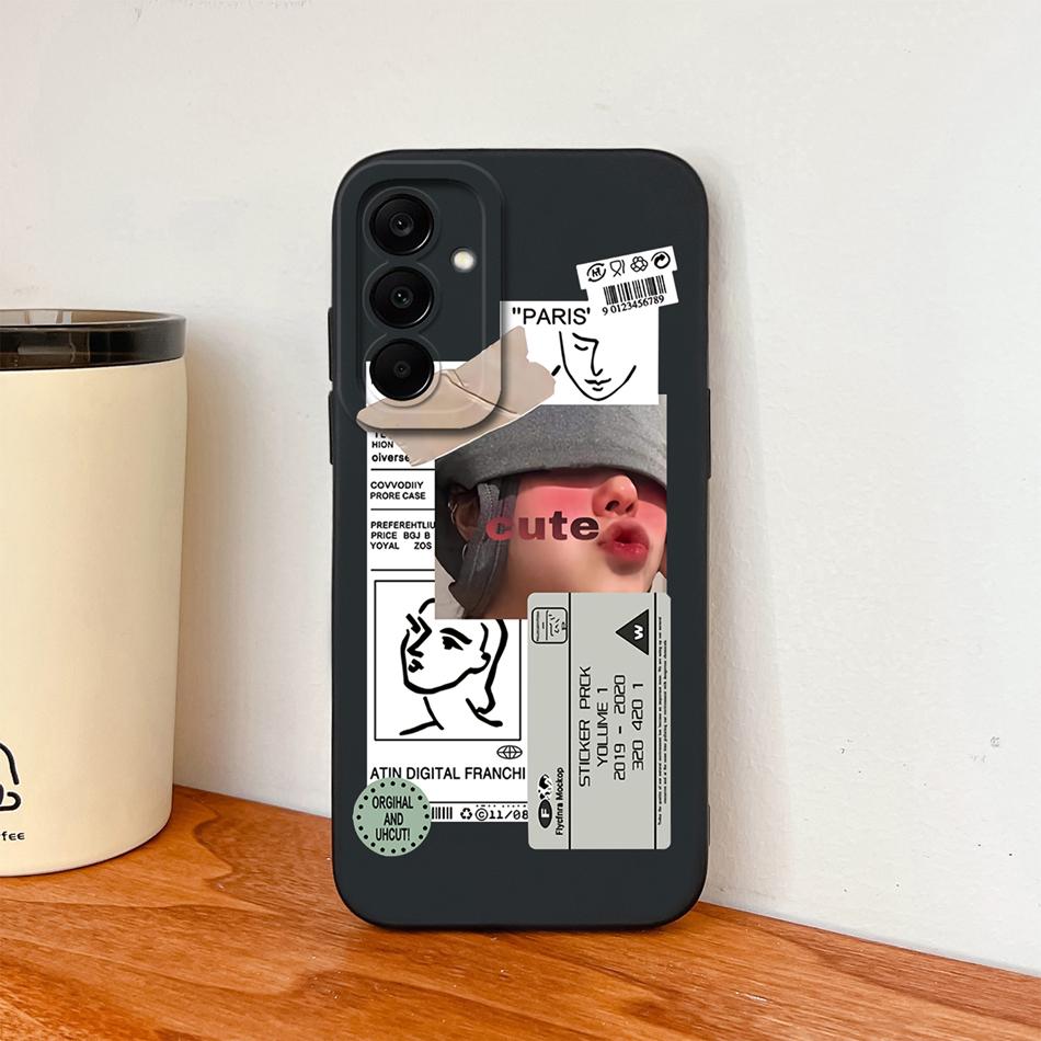 For Samsung Galaxy A37 A57 A17 A07 Phone Case Cute Astronaut Smooth Liquid Silicone Full Coverage Anti Drop Soft Durable Bumper