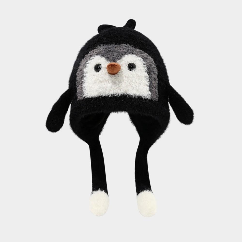 Windproof Children s Warm Hat Thickened Winter Hat For Kids Soft Balaclava Hat Children чёрный
