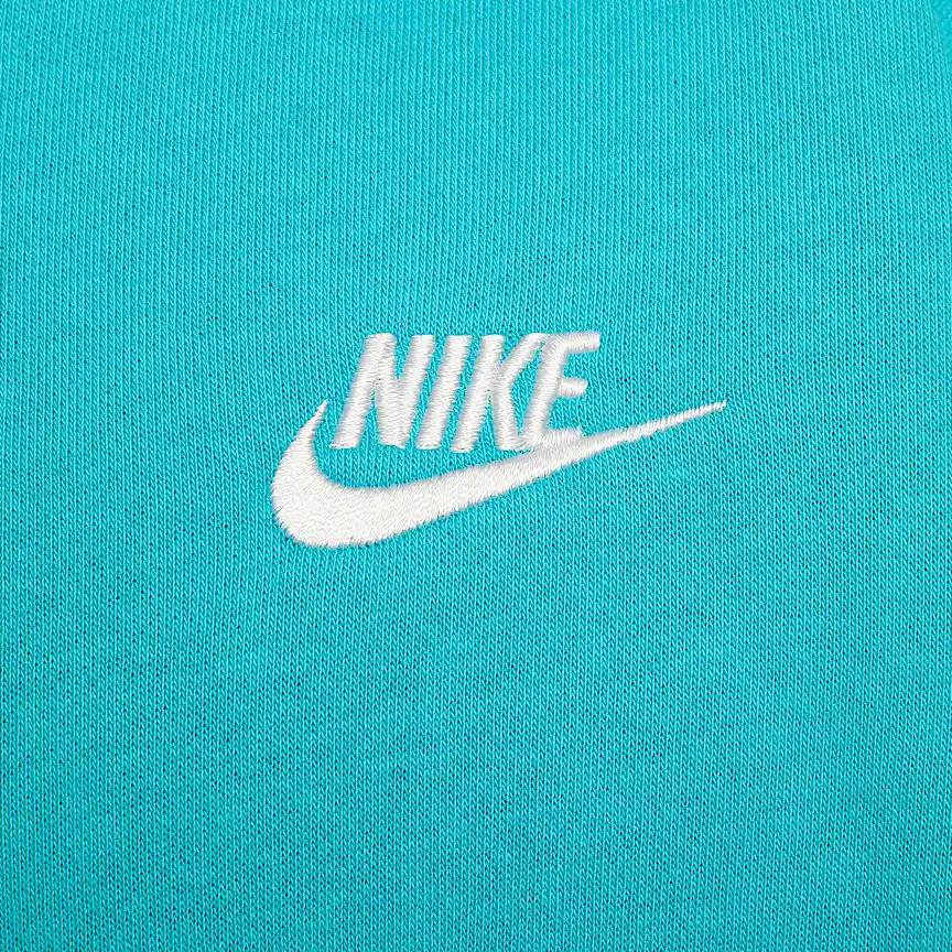 Nike Sportswear Club Fleece Oversized Full-Zip Hooded Sweatshirt Kids Tops Cactus-Green White FD2931345