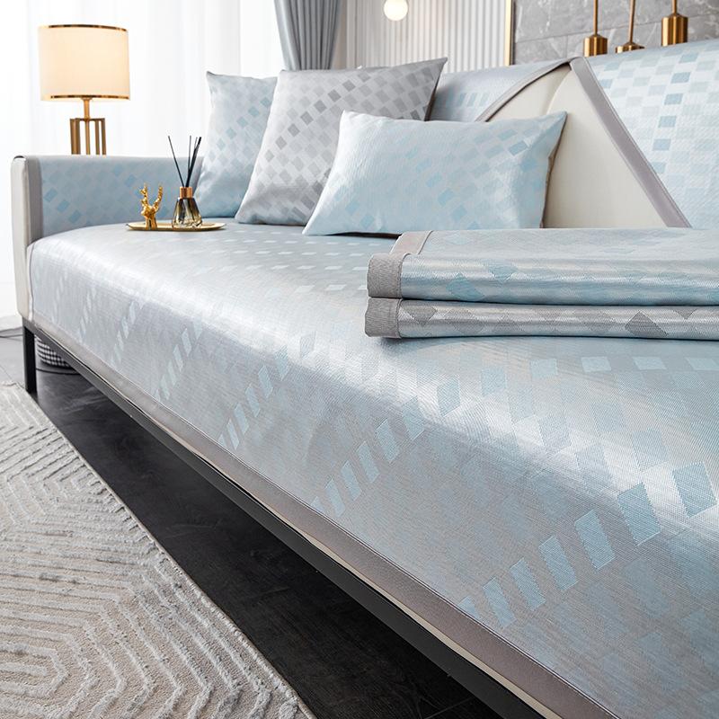 Summer New Sofa Cushion Summer Mat Seat Cushion Modern Simple High-End Cool Sofa Cover Cover Cloth