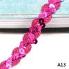 5m Sequin Lace Curve Lace Fabric Trim DIY Sewing Craft Garment Accessories Shiny Beading Sequins Ribbons Wedding Decoration