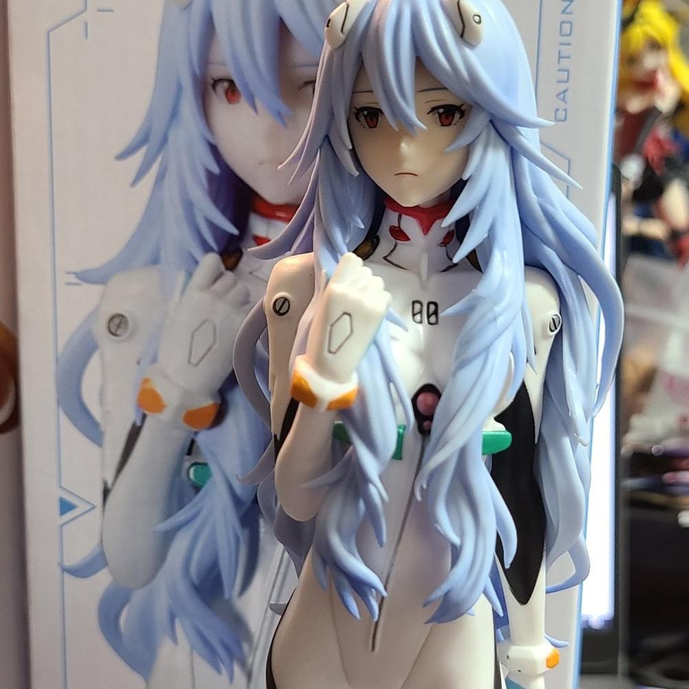 22cm Anime Figur Ayanami Rei Action Figur für Erwachsene Sammlerstück Modell Schreibtisch Dekoration Geschenk Puppe Spielzeug NGE PVC Kinderfreundlich Unterhaltsam Spaß Spielen Sicher