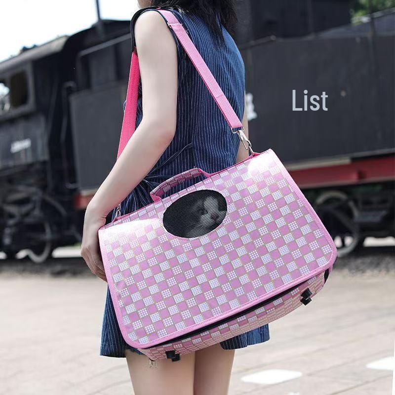 Multi-Color Portable Cat Backpack - Breathable, Foldable, Large Space, Single Shoulder Design for Travel