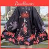 Fleur Blanche Fleur Japonaise Kimono de Plage Yukata Femme Manteau Vêtement Traditionnel Vêtement d'Extérieur