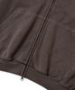 Brownbreath Pigment Tag Hood Zip Up - Brown