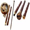 Best Quality Brass Compass Push Button Sundial Handle Handmade Walking Stick Canes Victorian Wands Walking.