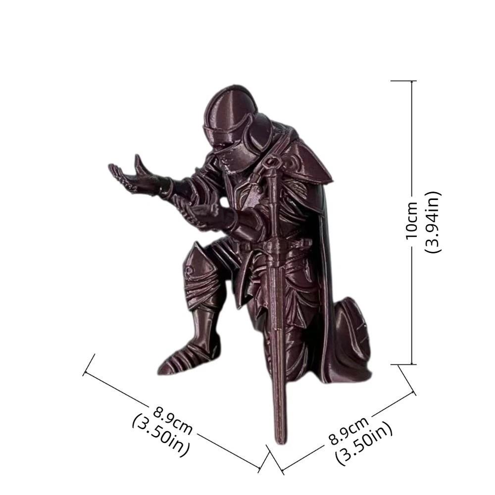 Funny 3D Printing Knight Ornaments Creative Desktop Accessory Kneeling Knight Pen Holder Office