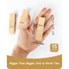 Clothes P Wooden Clothesp, 15 PCS Sturdy and Heavy Duty Natural Wood Clips for Hanging Clothes Photo Pictures Crafts Small Classroom Decorative Cheer