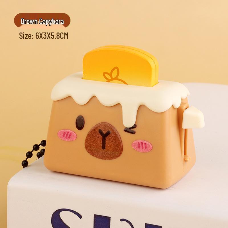 

Mini Toaster Keychain: Creative Stress-Relief Pendant for Students