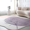 Japanese Wabi-Sabi Style Irregular Carpet for Living Room or Bedroom