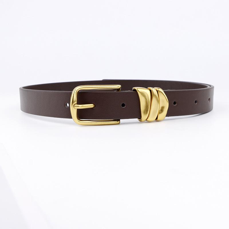 

Belt, women s genuine leather belt, women s light luxury high-end retro pants belt 100cm коричневий