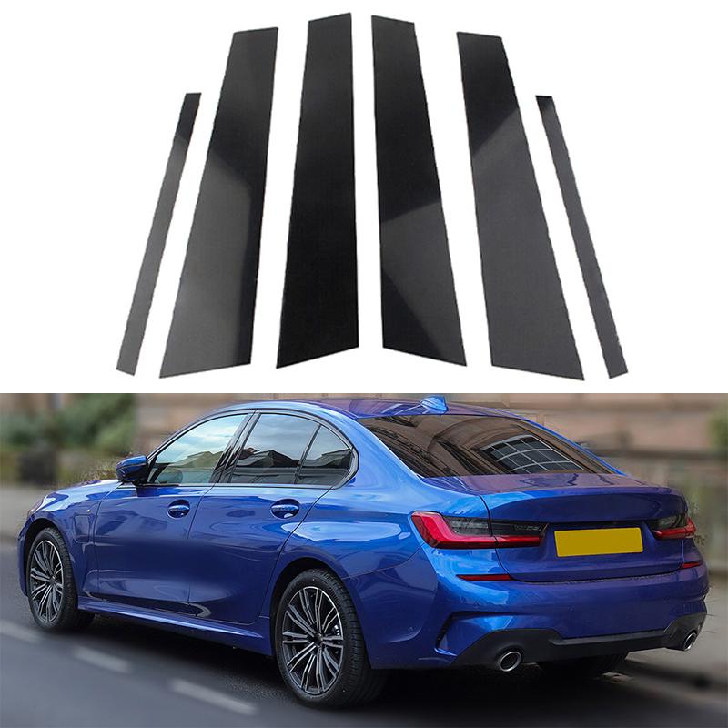 Car Pillar Posts Door Window Decoration Stickers Trims Cover for BMW 3 Series G20/G21 2019 2020 2021 2022 2023 Accessories