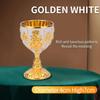 Klassisches Elegantes Weinglas, Emaille-Rosenkelch für Hochzeit, Party & Hausbar, Weinbecher mit Vintage-Rosenmuster, Gold-/Silberbeschichteter Kürbiskelch
