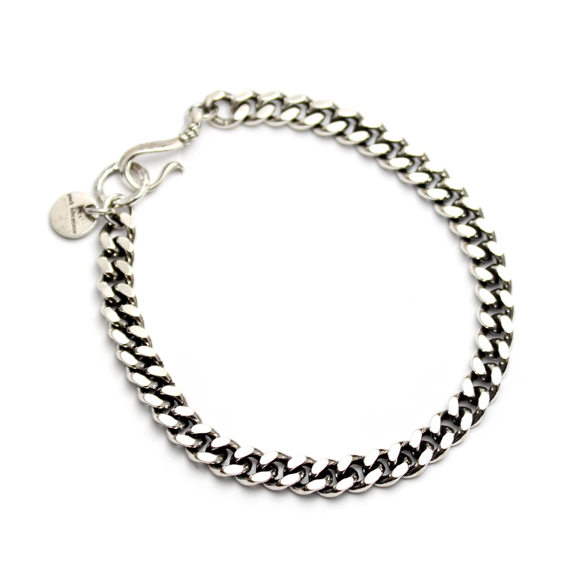 [World Accessories Carmelo] Chain Bracelet, Sterling Silver 925, Women s, Good Vibrations Silver