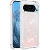 Case for Google Pixel 9/Google Pixel 9 Pro, Glitter TPU Cover Clear Flowing Quicksand with Anti-Fall Bumper Corner Shockproof Girly Case for Google