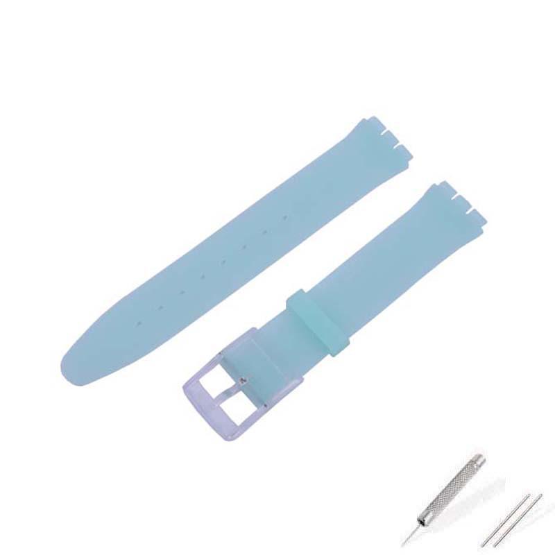 

Ультратонкий 16-мм силиконовый ремешок для часов Swatch - Унисекс 16mm мятный зеленый