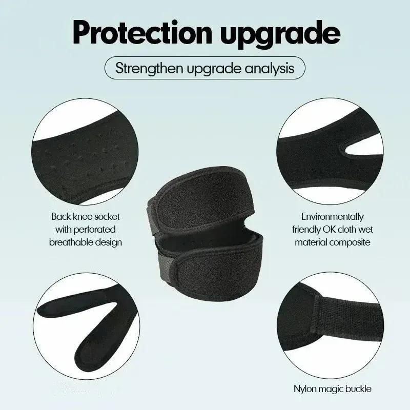 1PC Pressurized Knee Wrap Sleeve Support Bandage Pad Elastic Braces Knee Hole Kneepad Safety Basketball Tennis Cycling Knee Pads