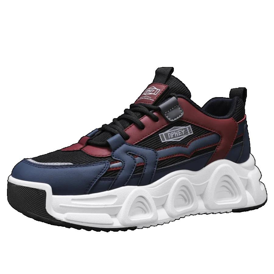 

2025 Мужская повседневная спортивная обувь удобная сетчатая поверхность модная нескользящая толстая подошва увеличивающая лоферы весна и осень мужская обувь 39 синий