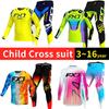 Conjunto de equipamentos de motocross para crianças 4 5 6 7 8 9 10 11 12 13 anos Juventude criança Motocicleta menino menina Jersey Pant Kits corrida terno Off-road Enduro MX MTB