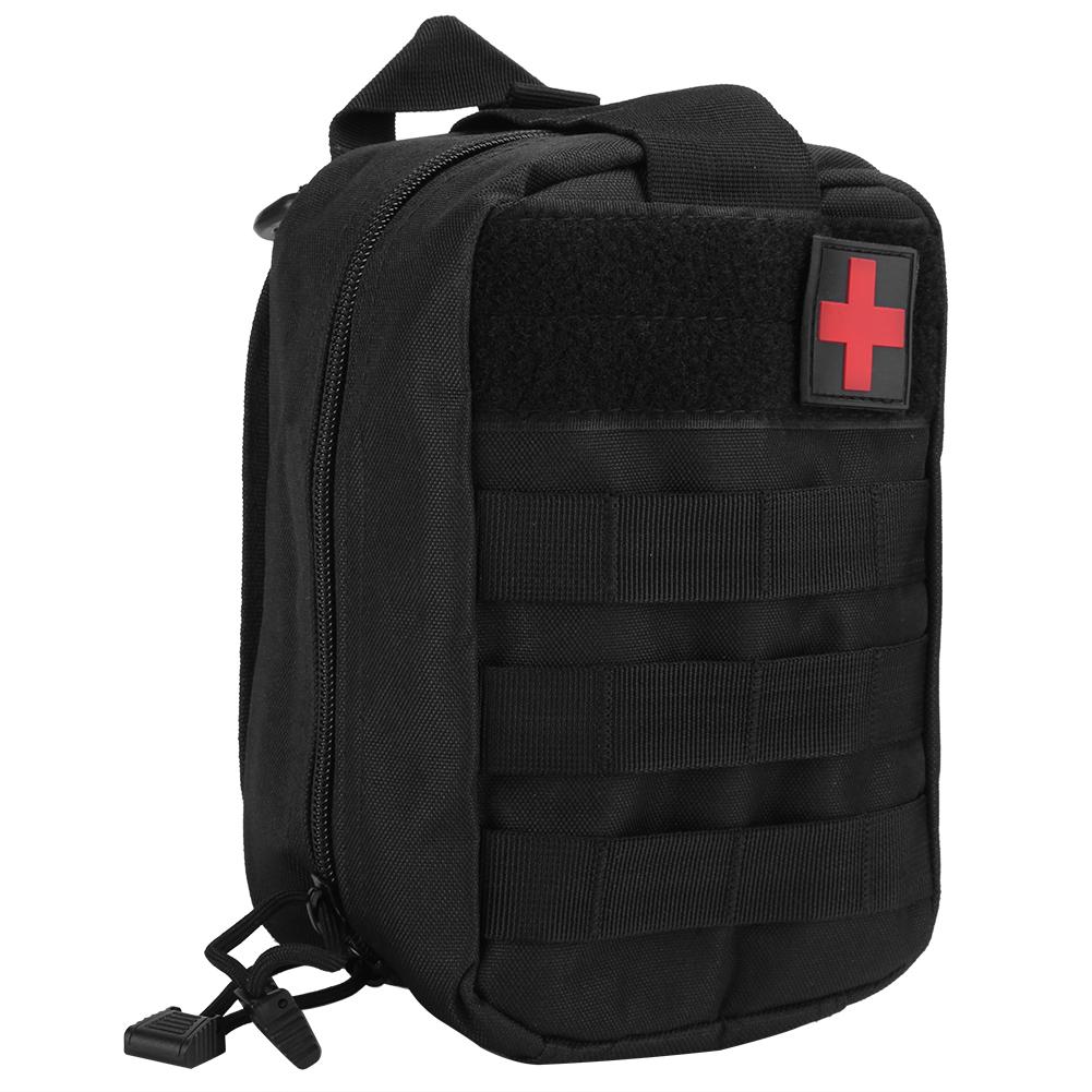 Portable Emergency Aid Bag Outdoor Camping Mountain Climbing Emergency Aid Bag Black With Leg Belt