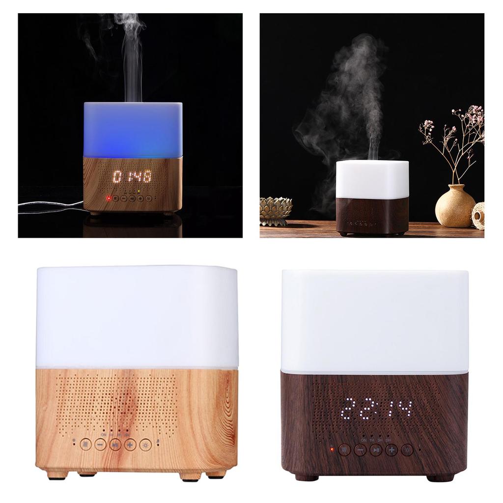 Wood Grain Essential , with Blueteeth Speaker Automatic Silent Cold Mist Electric Air Humidifier Diffuser, for
