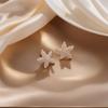 Mini Plastic Beads Starfish Stud Earrings for Women Wedding Party Elegant Jewelry Golden Animal Star Geometry Jewelry Gift