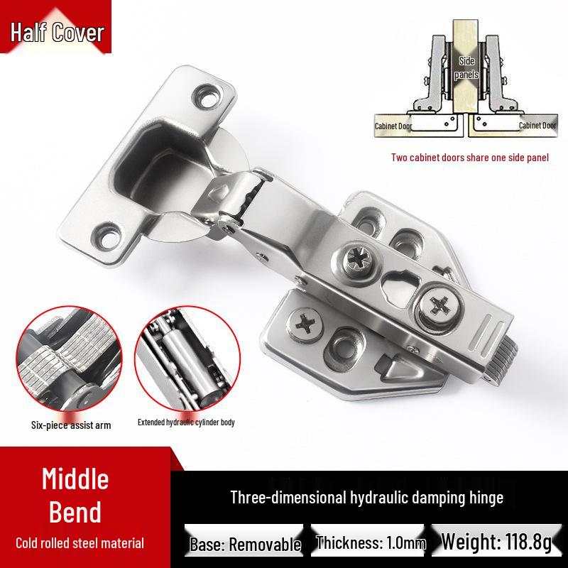 Adjustable 3D Hydraulic Damping Detachable Hinge - Stainless Steel/Cold Rolled Steel for Cabinet/Wardrobe Doors