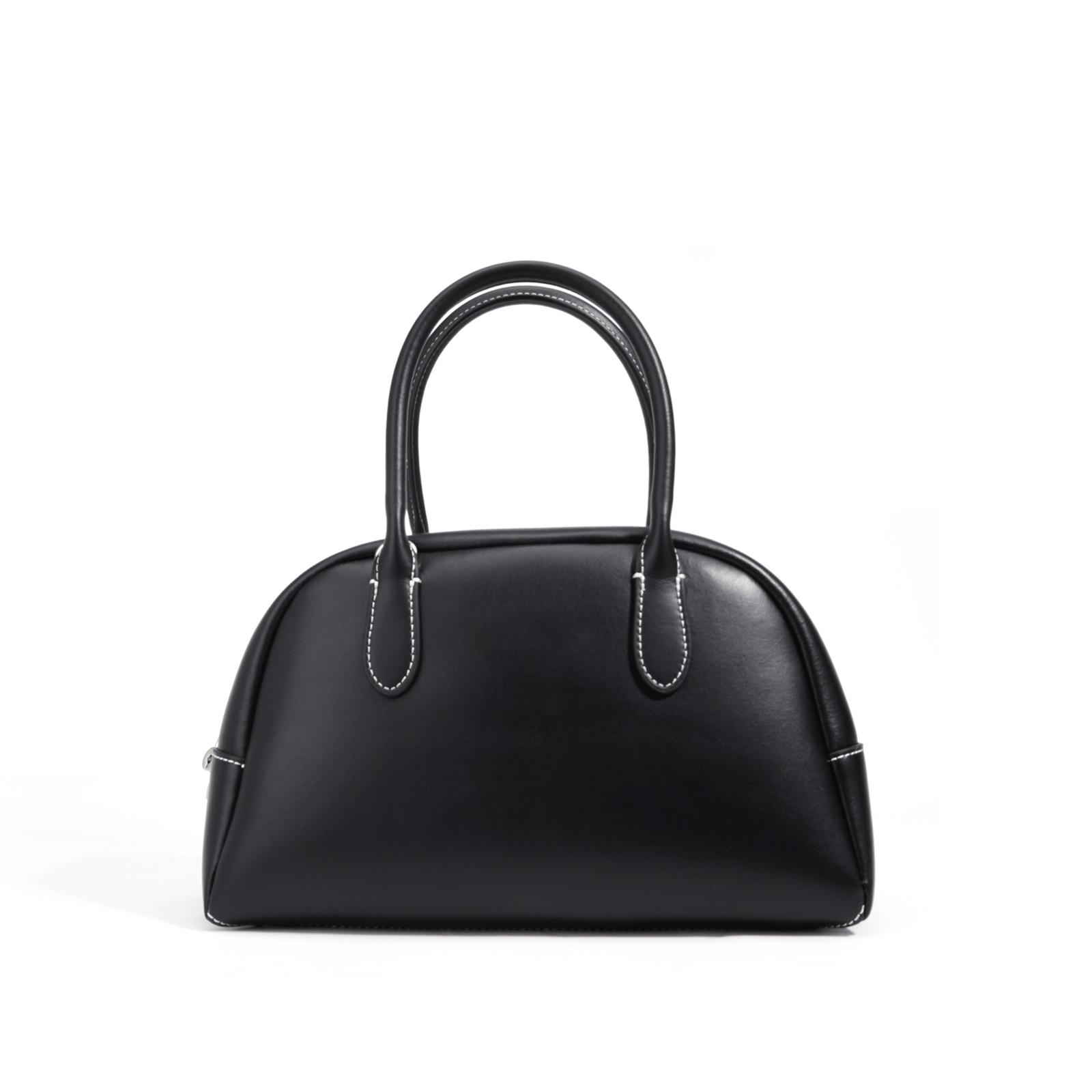 

Новая сумка через плечо, нишевый дизайнерский стиль, кожаная женская простая сумка-тоут для поездок чёрный