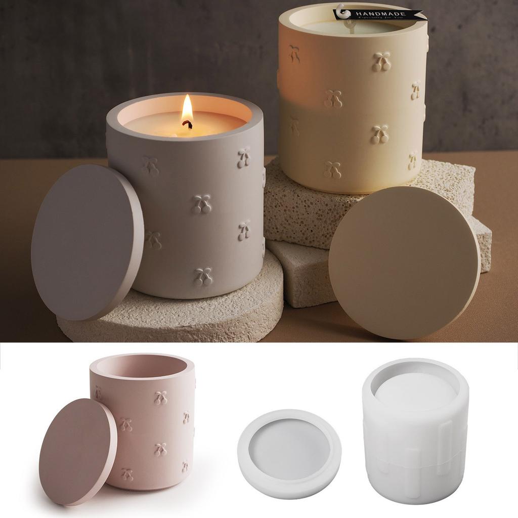 Retro Styles Silicone Container Mould for Craft Jewelry Holder Candle Jar Glossy Exterior Designs