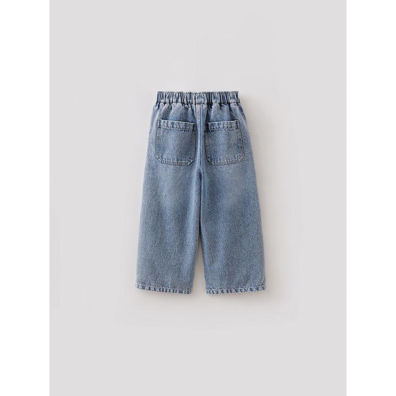 Mark Jenny Fashionable and Stylish Pure Cotton Denim Wide-Leg Pants for Boys and Girls, Children's Pants, 2026 Spring New Model 560070