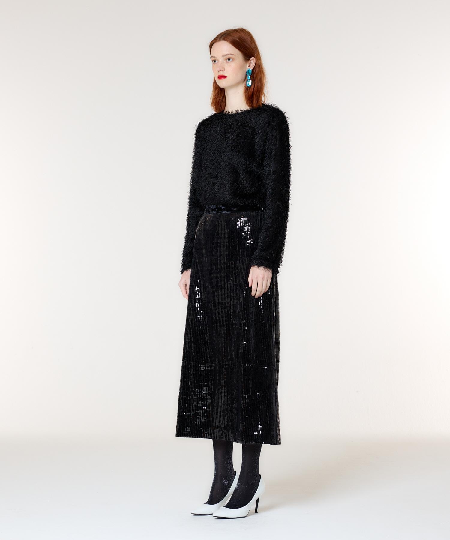 The Studio K Hairy Knit Top (Black)