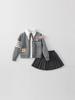 Girls' Autumn Rabbit Police Officer JK Uniform Set - Includes Woolen Pleated Skirt
