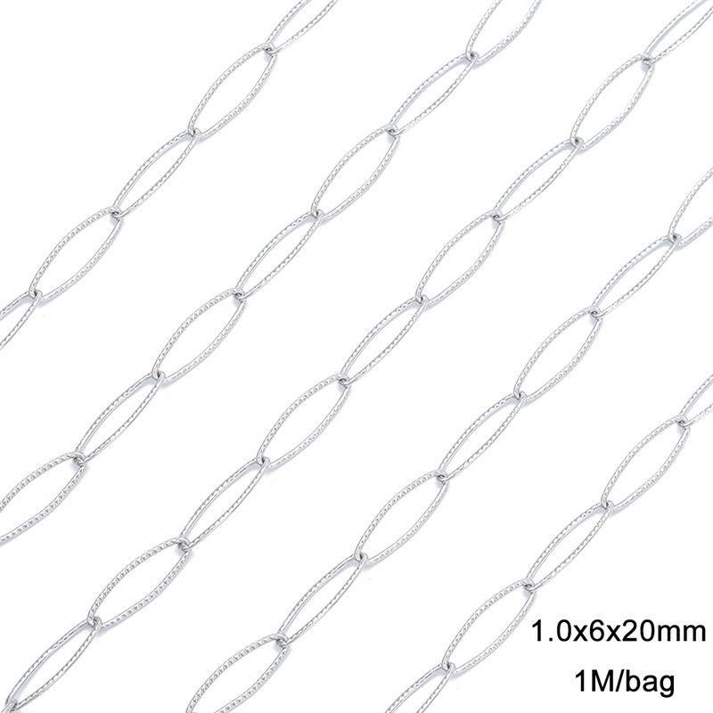 DIY Jemný řetízek z nerezové oceli 304 a titanové oceli pro klíčenky, reklamní displeje, tašky a šperky.