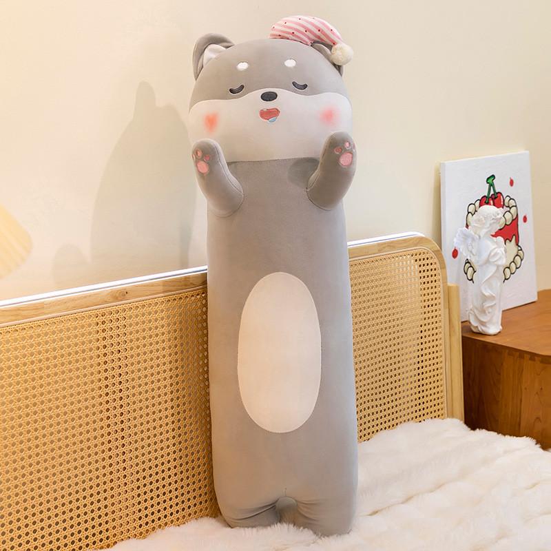Sleeping Shiba Cap Inu Dog Plush Toy Stuffed Pillow Animal Doll Bedroom Decor