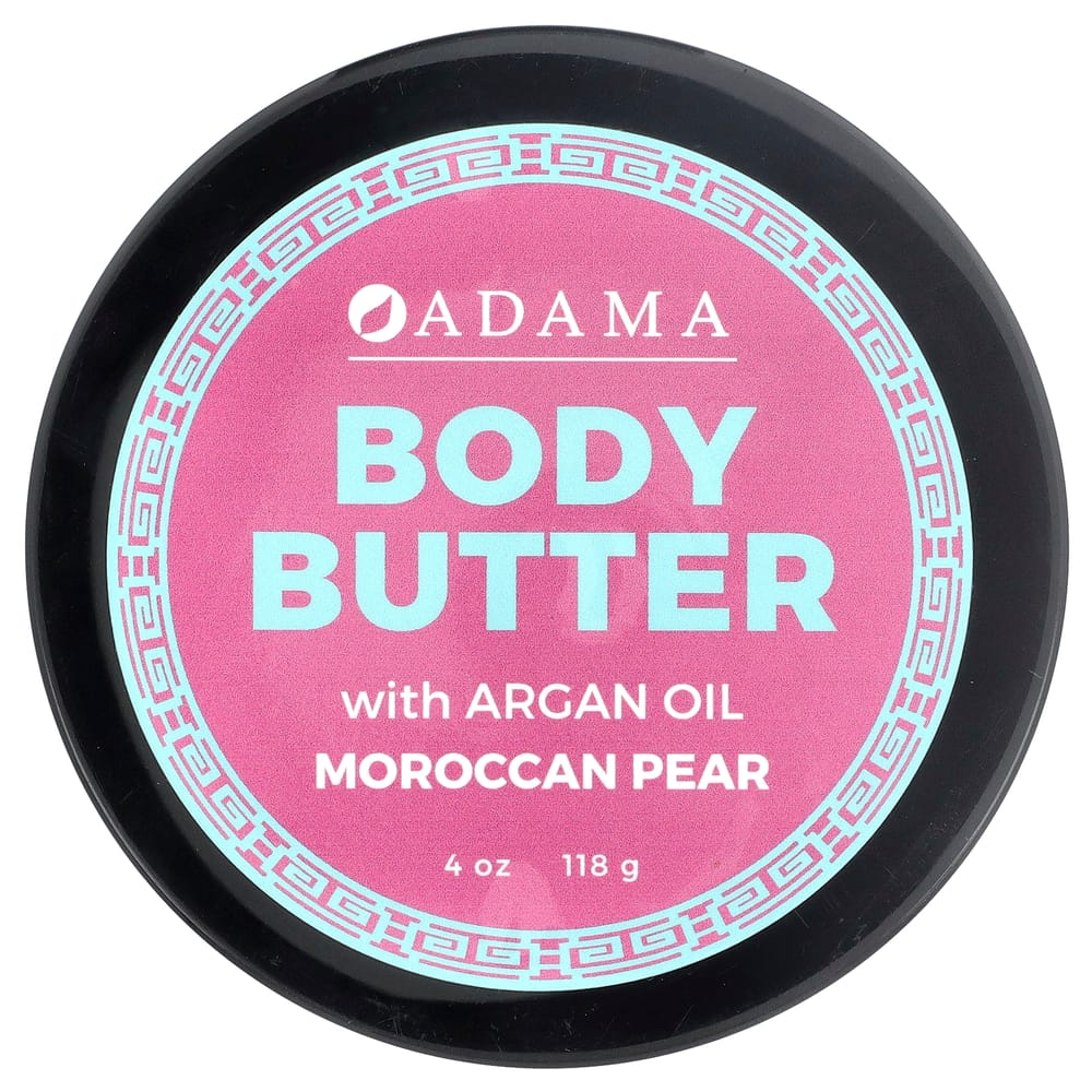 Zion Health Adama Argan Oil Infused Body Butter, Moroccan Pear, 4 oz (118 g)