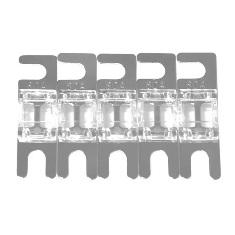Säkringar för bilar 5st/set 30/40/60/80/100A Mini anl-säkringar Förnicklade Bilstereo Ljud 32V AFS Auto Stiftsäkringar Kretsskydd
