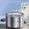 Haustier-Wasserspender Katzenbrunnen Wasserspender 2L Edelstahl Automatischer Tränker Hundetrinknapf USB-betrieben Haustierbedarf