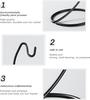 Steel Banana Holder – Modern Fruit Hanger Rack with Hooks for Kitchen Countertop (Black)