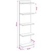 Wall Shelf Smoked Oak 30 x 15 x 100 cm Wood Material