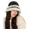 Autumn and winter knitted color matching basin hat, femininity, simple and elegant, high-end bucket hat, warm and cold-proof, small wool hat