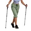 Women Outdoor Hiking Pants Quick Dry Lightweight Capris with Adjustable Waist and Zipper Pockets for Running Fitness Sports