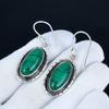 Natürliche Malachit Edelstein Ohrringe, 925 Sterling Silber Ohrringe, Handgefertigte Silberohrringe Als Geschenk, Malachit Hängeohrringe Damen Geschenk