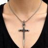Sword Pendant Link Chain Necklace Summer New Fine Jewelry Europe 925 Silver Vintage Gift For Women Men